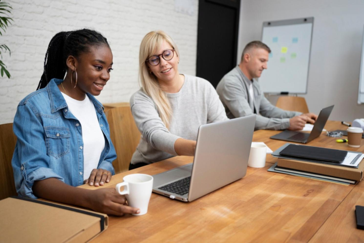 Business professional analyzing financial reports and budget performance data